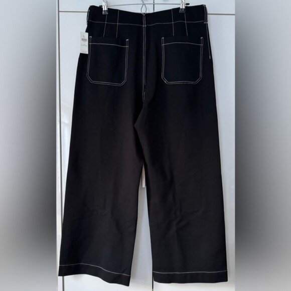 NWT Size 26- The Colette Crop Wide-Leg Pants by Maeve: Contrast-Stitch Edition - Picture 14 of 16